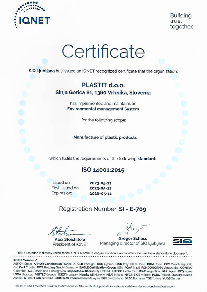 Certifikat Plastit